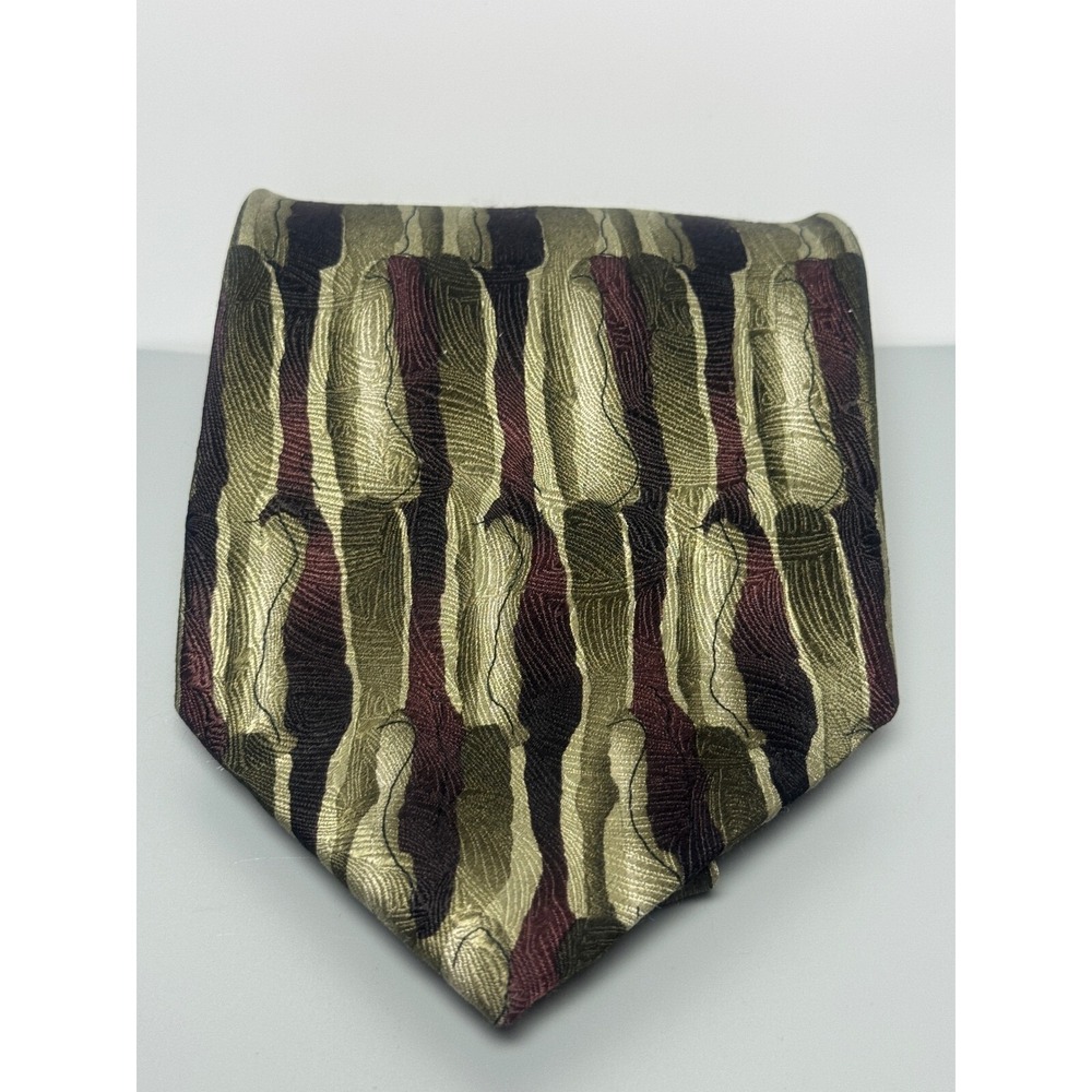 Jerome J. Garcia Silk Necktie Abstract Art to Wear Designer Courtyard Perform - Picture 1 of 5